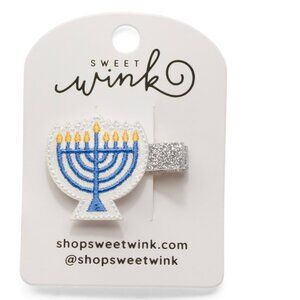 SWEET WINK multi Menorah Hanukkah Clip